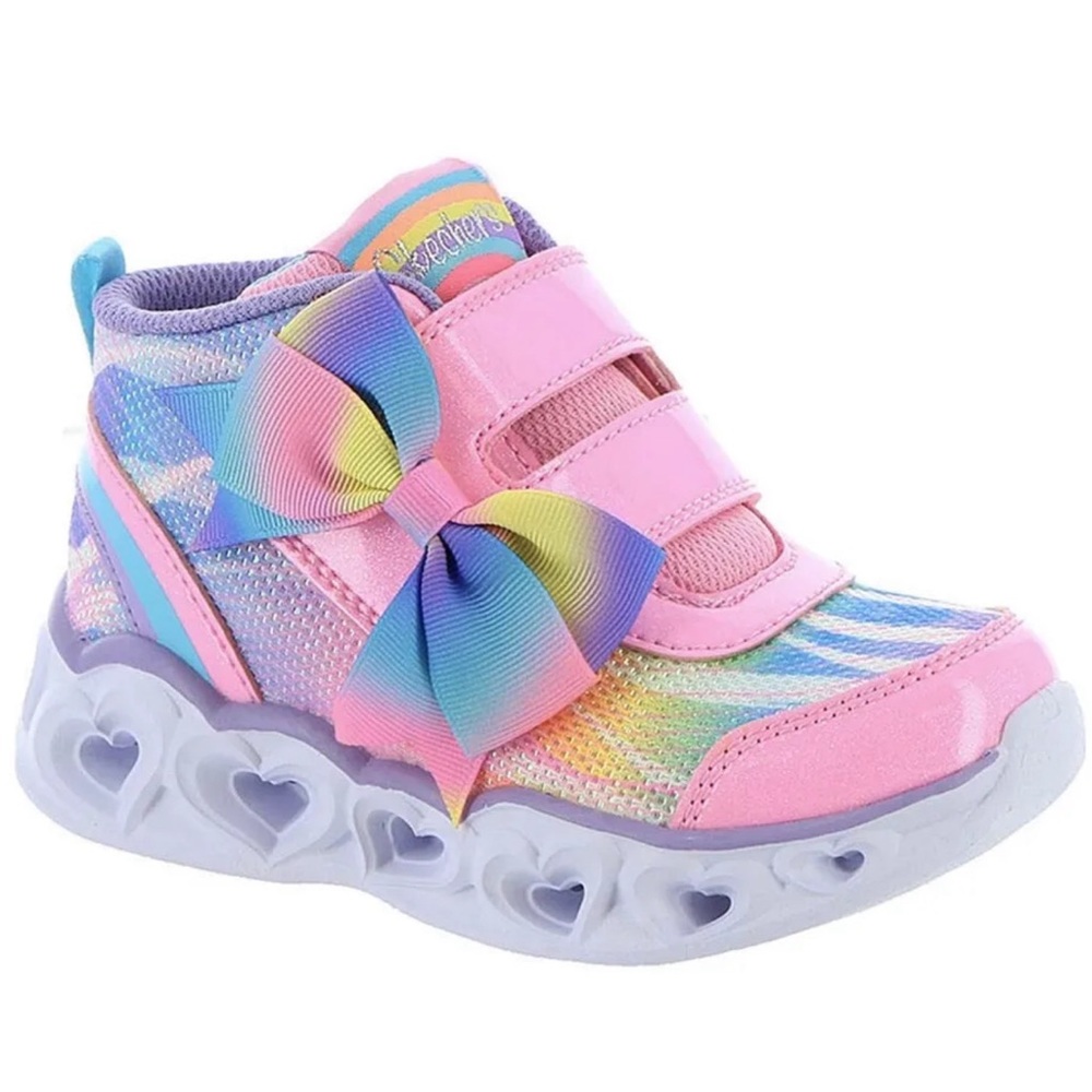 Skechers Heart Lights-Sun Charm Girls Sneaker Pink-Lavender,Size 9US Toddler NIB